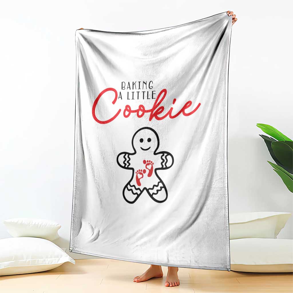 Christmas Pregnant Throw Blanket Baking A Little Cookie Maternity Gingerbread - Wonder Print Shop