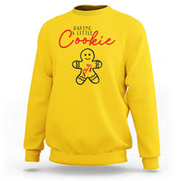 Christmas Pregnant Sweatshirt Baking A Little Cookie Maternity Gingerbread - Wonder Print Shop