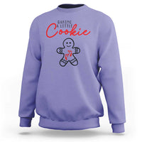 Christmas Pregnant Sweatshirt Baking A Little Cookie Maternity Gingerbread - Wonder Print Shop