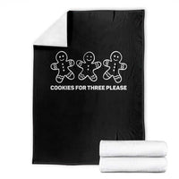 Cookies For Three Please Pregnancy Announcement Christmas Throw Blanket - Wonder Print Shop