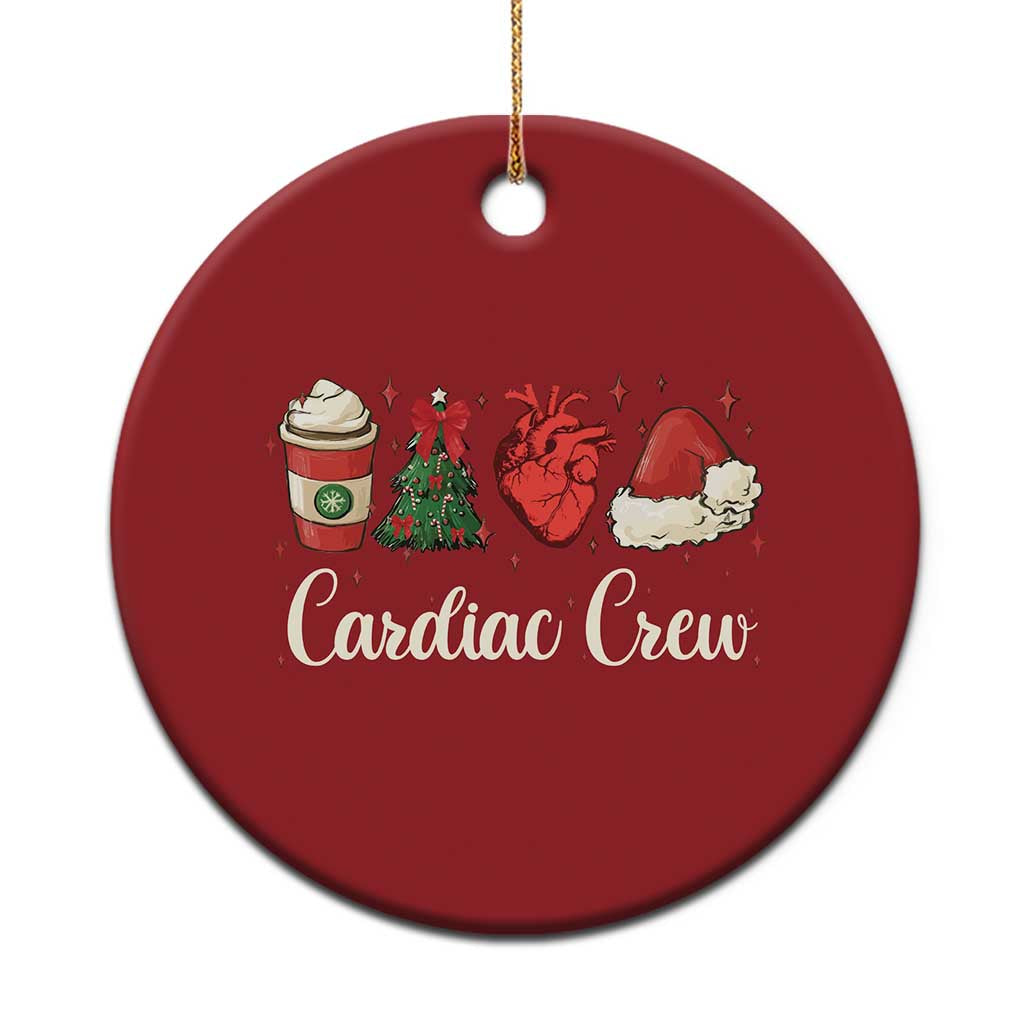 Xmas Cardiac Nurse Christmas Ornament Cardiac Crew Anatomical Xmas Heart Anatomy Tree Bow - Wonder Print Shop