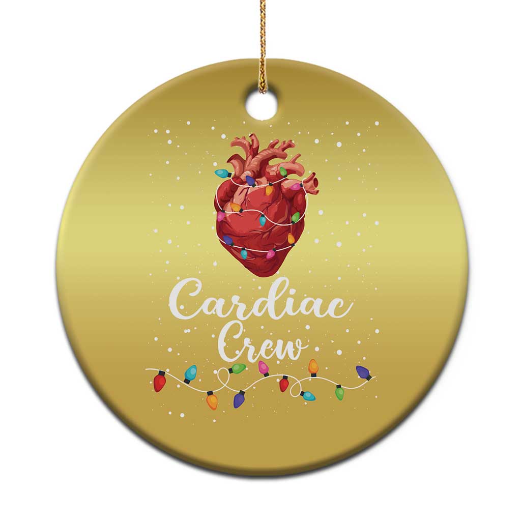 Christmas Cardiac Nurse Christmas Ornament Cardiac Crew Anatomical Anatomy Xmas Heart With Lights - Wonder Print Shop