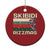 Funny Christmas Ornament Skibidi Rizzmas Rizz Santa Clause Skating Board Xmas Retro Stripe - Wonder Print Shop