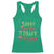 Christmas Baby Racerback Tank Top Sorry Santa I Drank The Milk Santa Hat