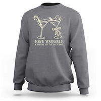 Christmas Cocktail Sweatshirt Merry Little Cocktail Espresso Martini - Wonder Print Shop