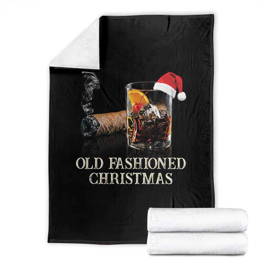 Old Fashioned Cocktail Christmas Throw Blanket Funny Bourbon Cocktail Drink - Wonder Print Shop