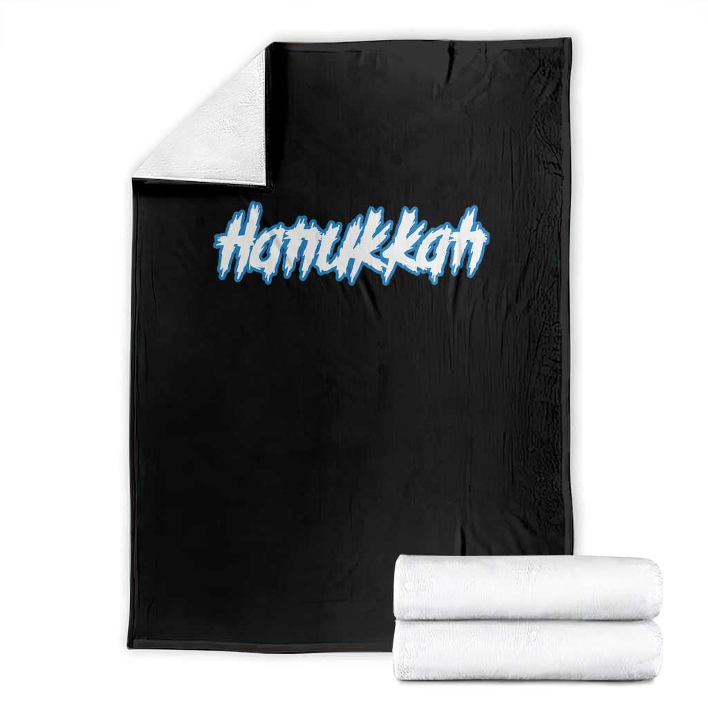 Hanukkah Heavy Metal Throw Blanket Jewish Menorah Dreidel - Wonder Print Shop