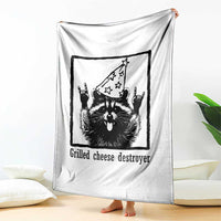 Vintage Raccoon Throw Blanket Retro Silly Trash Panda Meme - Wonder Print Shop