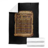 Black Inventors Throw Blanket Afro African Melanin Black History Month Juneteenth