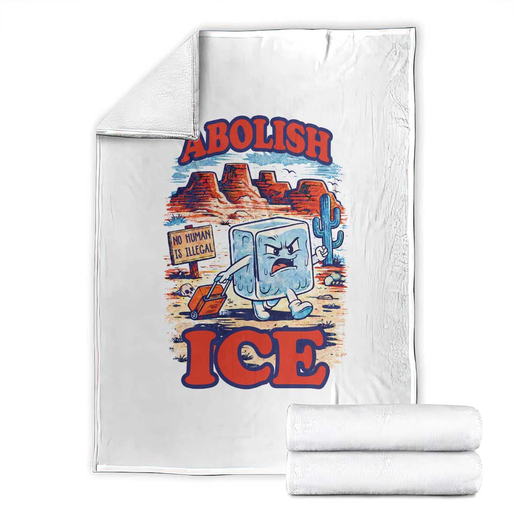 Abolish Ice Protest Throw Blanket Retro Protest No Human Is Illegal