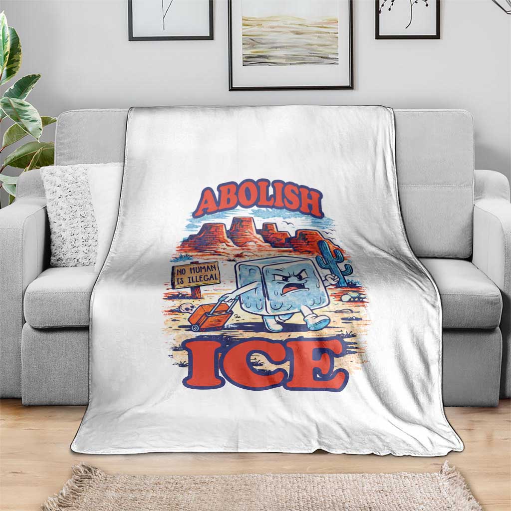 Abolish Ice Protest Throw Blanket Retro Protest No Human Is Illegal