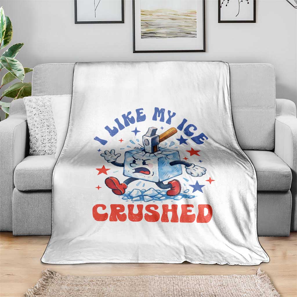 Subtle Abolish ICE Throw Blanket Vintage I Like My Ice Crushed