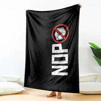 No ICE Protest Throw Blanket Nope Sign Vertical