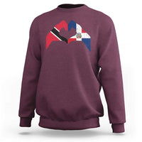 Trinidad and Tobago Dominican Sweatshirt Two Flags One Heart