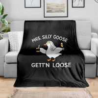 Mrs. Silly Goose Bride Throw Blanket Funny Goose Lovers - Wonder Print Shop