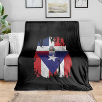Dominican Puerto Rican Flag Throw Blanket Mixed Heritage Pride