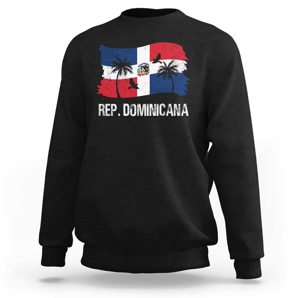 Dominican Republic Flag Sweatshirt Island Pride Caribbean Heritage - Wonder Print Shop