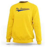 Dominican Republic Sweatshirt Rep Dominicana Vintage Flag Baseball Script - Wonder Print Shop