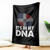 It's in My DNA Dominican Flag Throw Blanket - Wonder Print Shop