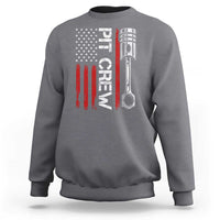 Pit Crew Sweatshirt Racing Race Car American Flag - Wonder Print Shop