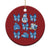 Coquette Bow Christmas Ornament Cozy Winter Xmas Gift Blue Holiday - Wonder Print Shop