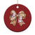 Gingerbread Coquette Bow Xmas Christmas Ornament Cute Snowman Girly Gifts For Her - Wonder Print Shop