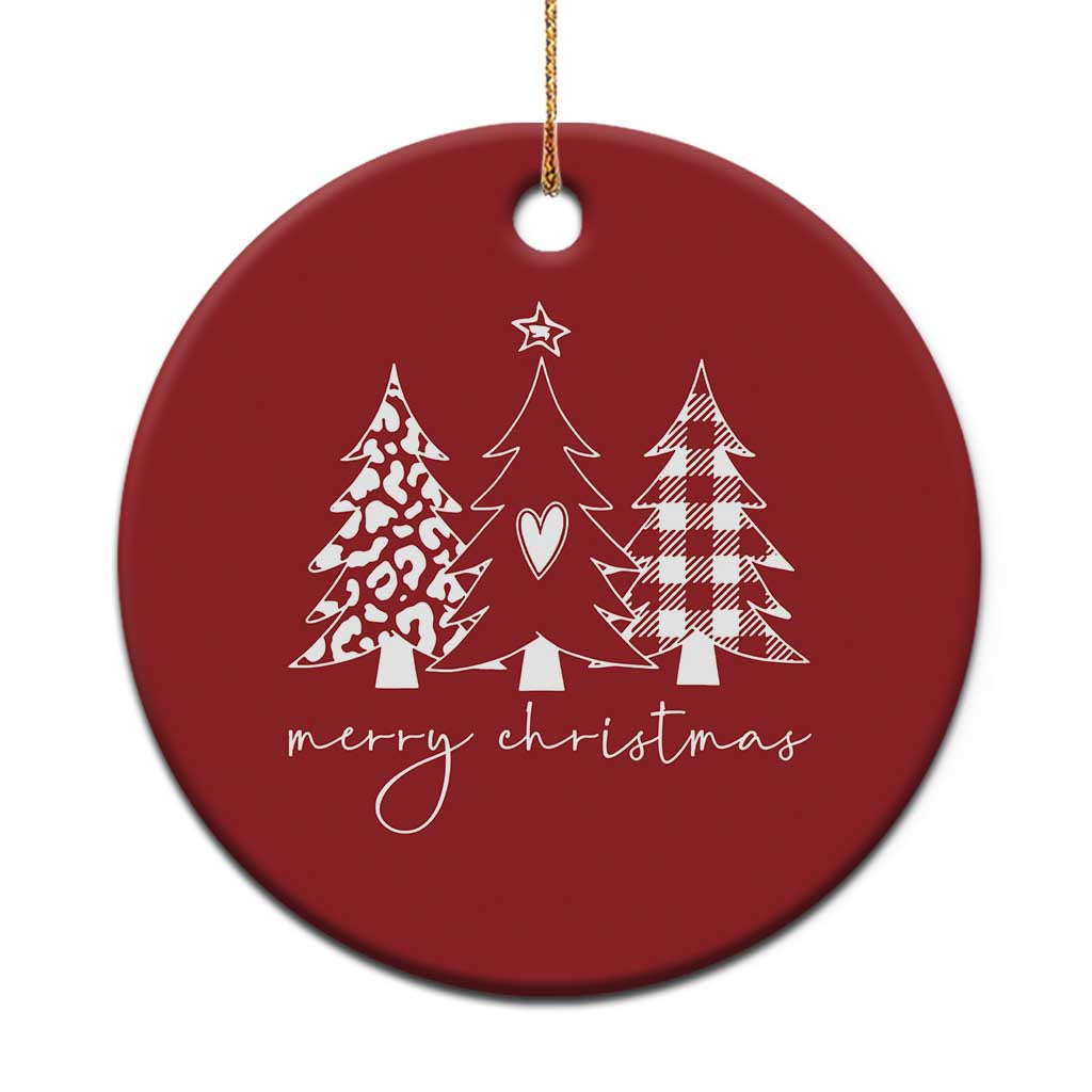 Merry & Bright Xmas Trees Christmas Ornament Chic Winter Cute Holiday Gift - Wonder Print Shop