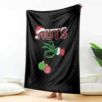 Funny Couples Christmas Throw Blanket Chest And Nuts Matching Holiday Skeleton Hand - Wonder Print Shop
