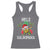 Hawaii Christmas Racerback Tank Top Mele Kalikimaka Hawaiian Pineapple Xmas Lights Santa Hat