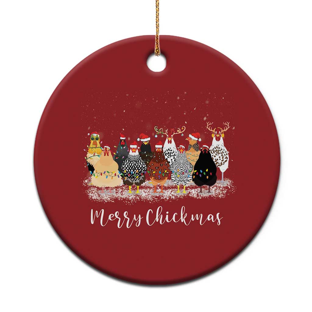 ute Xmas Chickens Christmas Ornament Farm Animals - Wonder Print Shop