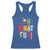 Funny Christmas Santa Racerback Tank Top Oh What Fun Christmas Tree And Wreath