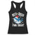 Funny Christmas Racerback Tank Top Sharkmas Shark Lights Red Santa Hat Jaw Ready For This