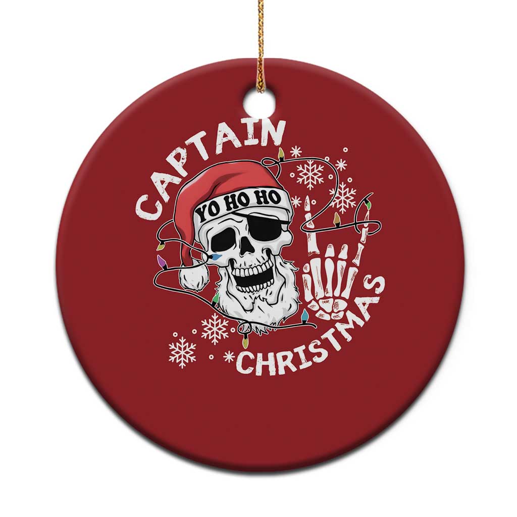 Pirate Xmas Christmas Ornament Skull Skeleton Lights Pirates Caribbean Cruise - Wonder Print Shop