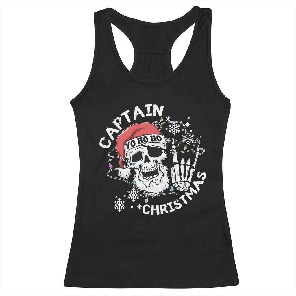 Pirate Christmas Racerback Tank Top Skull Skeleton Lights Pirates Caribbean Cruise