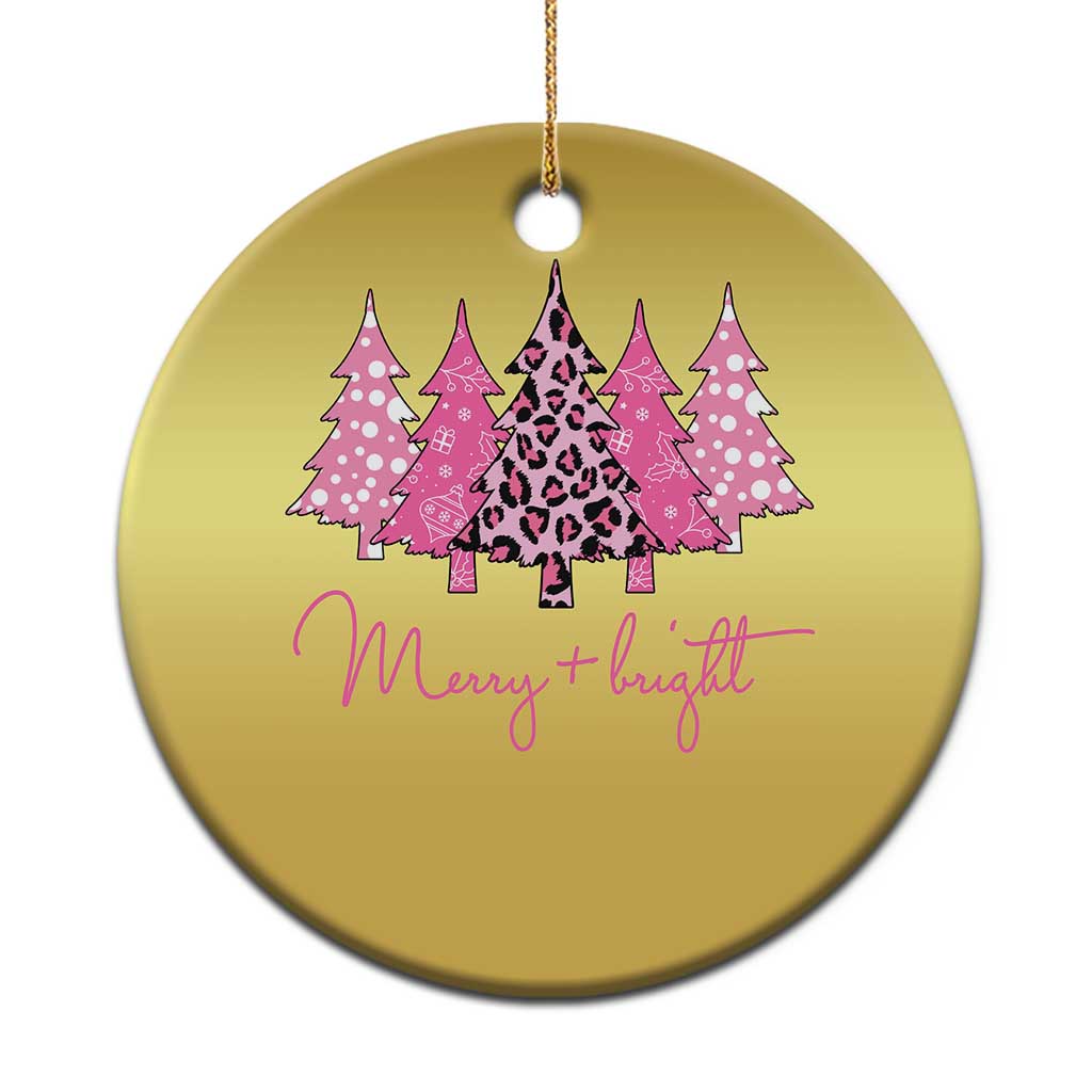 Pink Xmas Trees Christmas Ornament Leopard Christmas Tree Decorations Dcor - Wonder Print Shop