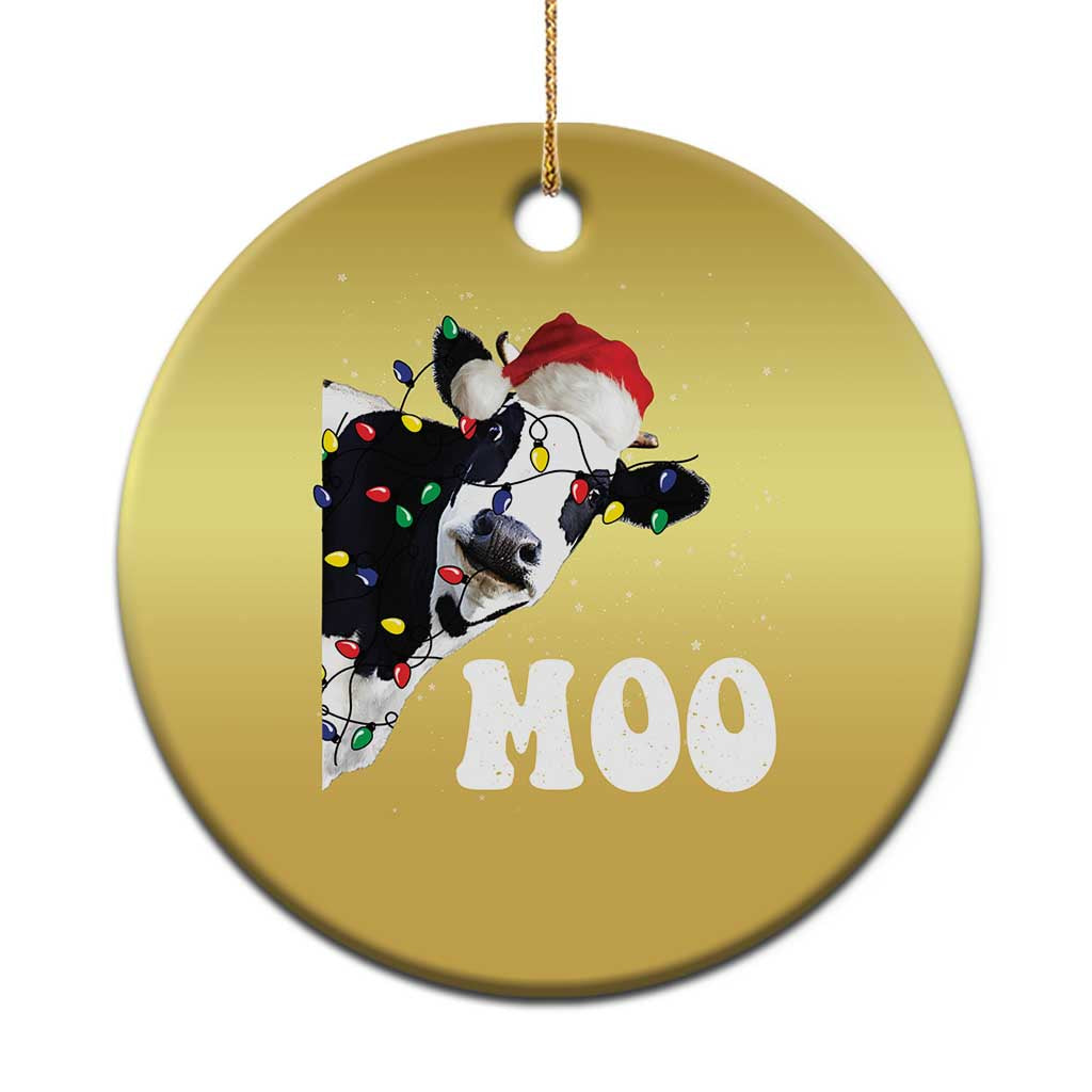 Christmas Cow Christmas Ornament Funny Cow Lover Xmas Gift Farm - Wonder Print Shop