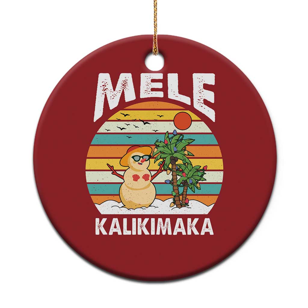 Mele Kalikimaka Hawaiian Christmas Ornament Beach Hawaii Xmas In July Tropical - Wonder Print Shop