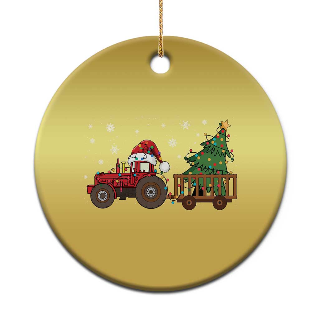 Tractor Xmas Christmas Ornament Tree Lights Farmer Xmas Gift for Tractor Drivers - Wonder Print Shop