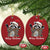 Merry Xmas Raccoon Christmas Ornament Happy Holidays Gift Animal Red Santa Hat - Wonder Print Shop