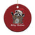 Merry Xmas Raccoon Christmas Ornament Happy Holidays Gift Animal Red Santa Hat - Wonder Print Shop