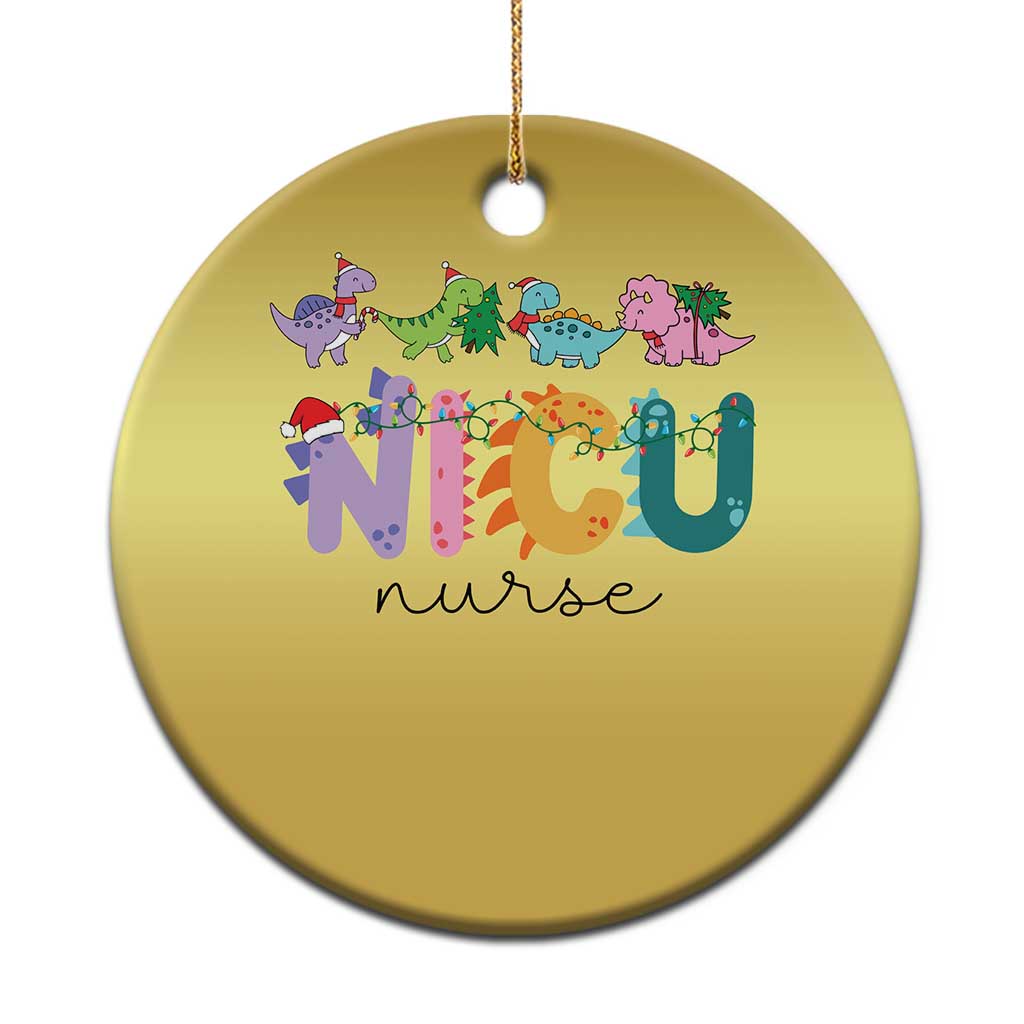 NICU Nurse Xmas Dinosaur Christmas Ornament Neonatal Intensive Care Unit Nurse Appreciation Gift - Wonder Print Shop