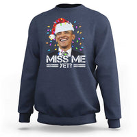 Funny Christmas Obama Sweatshirt Funny Santa Xmas Light - Wonder Print Shop