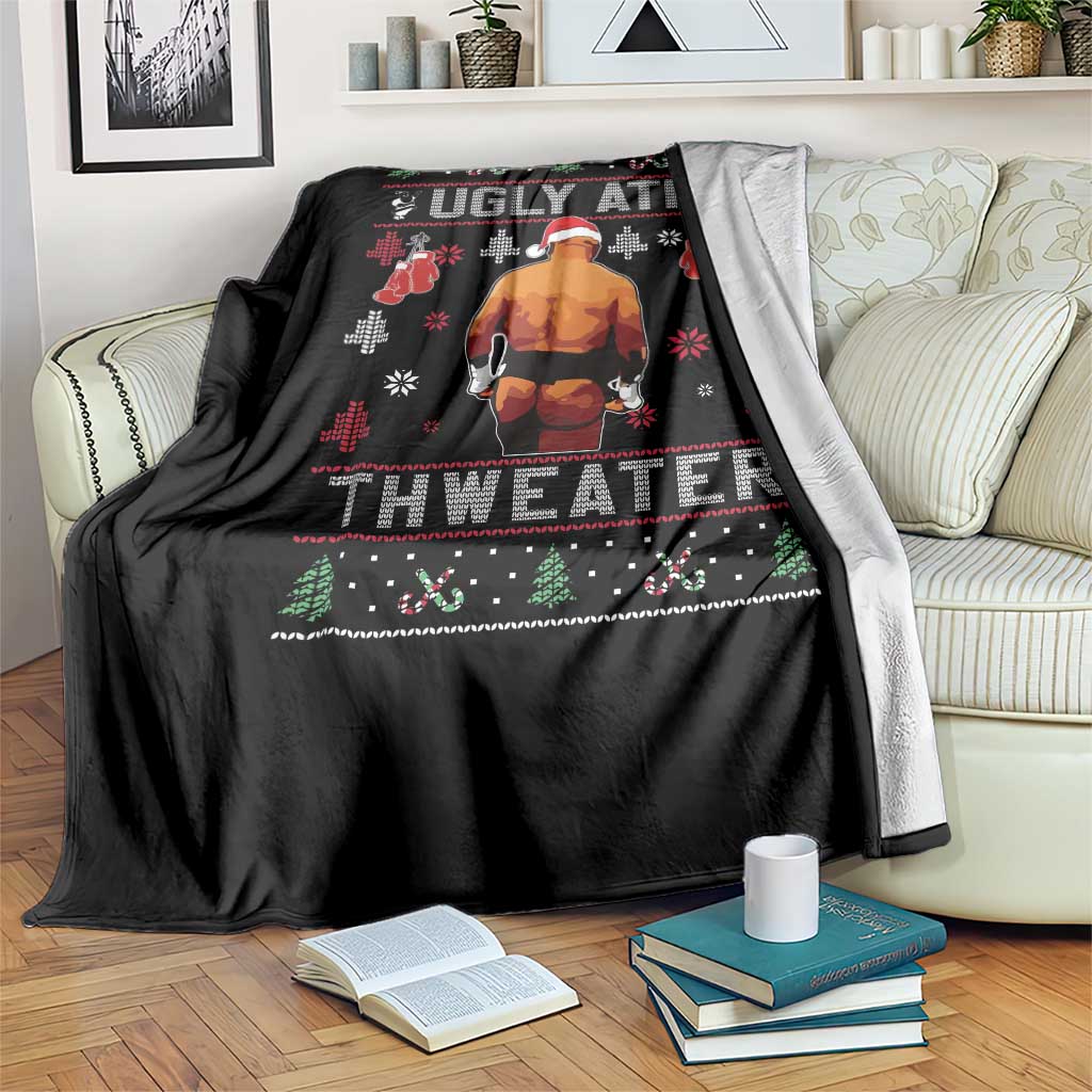 Funny Christmas Throw Blanket Merry Chrithmith Ugly Ath Thweater Tyson - Wonder Print Shop
