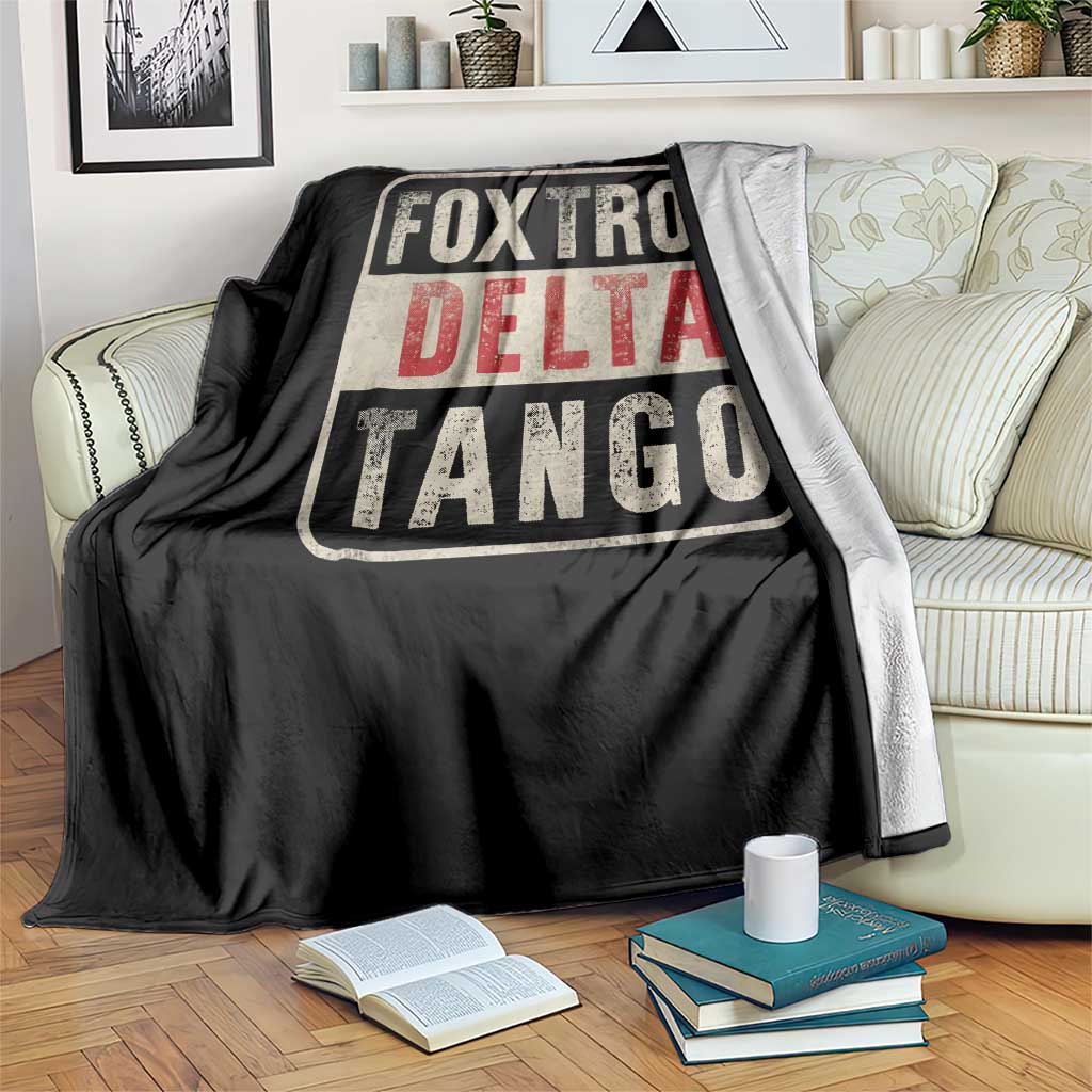 Subtle FDT Throw Blanket Foxtrots Delta Tangos