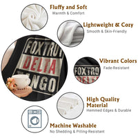 Subtle FDT Throw Blanket Foxtrots Delta Tangos