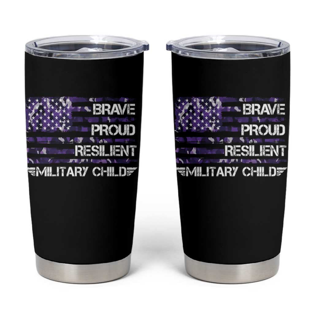 Military Kids Military Child Tumbler Cup Camo American Flag USA Camouflage