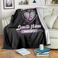 Domestic Violence Awareness Throw Blanket Purple Ribbon Support Survivor - Wonder Print Shop