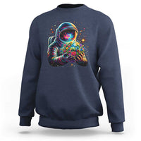 Astronaut Earth Flowers Spaceman Planet Galaxy Universe Sweatshirt