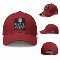 Astronauts Walking In Space Galaxy Moon Planet Baseball Cap