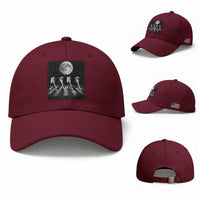Astronauts Walking In Space Galaxy Moon Planet Baseball Cap